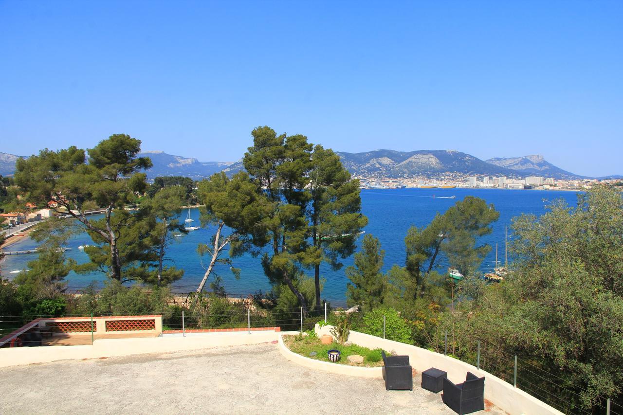 Villa-Chateau Les Terrasses - Tamaris, Plage Des Sablettes, Mer Au Bas De La Propriete La Seyne-sur-Mer Zewnętrze zdjęcie